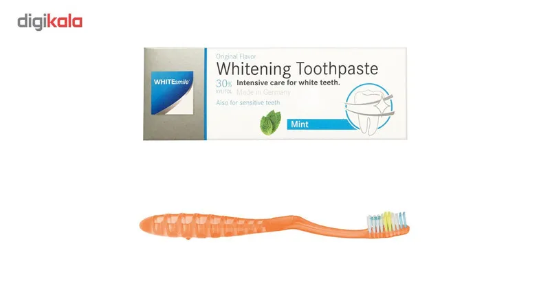 پک خمیر دندان وایت اسمایل مدل Whitening حجم 75میلی لیتر به همراه مسواک تریزا مدل Matrix Protection - تصویر 3