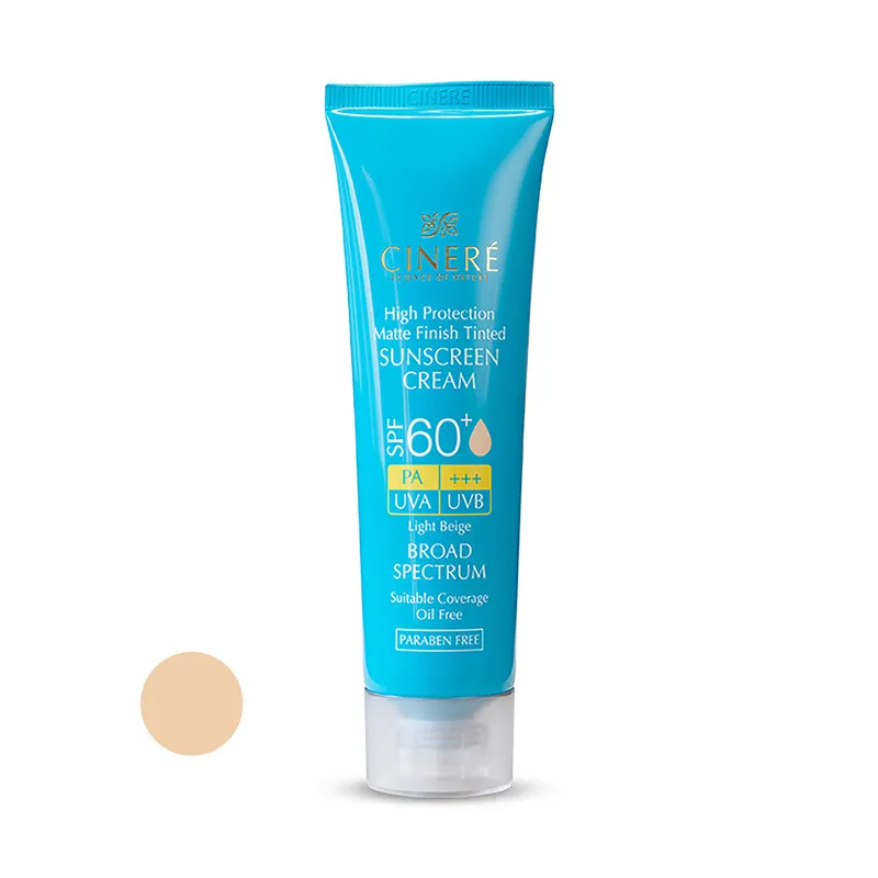 کرم ضدآفتاب رنگی سینره +SPF60 مدل 8411، مناسب پوست‌های چرب، حجم 50 میلی‌لیتر - تصویر 3