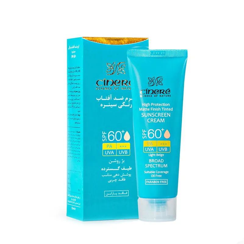 کرم ضدآفتاب رنگی سینره +SPF60 مدل 8411، مناسب پوست‌های چرب، حجم 50 میلی‌لیتر - تصویر 4