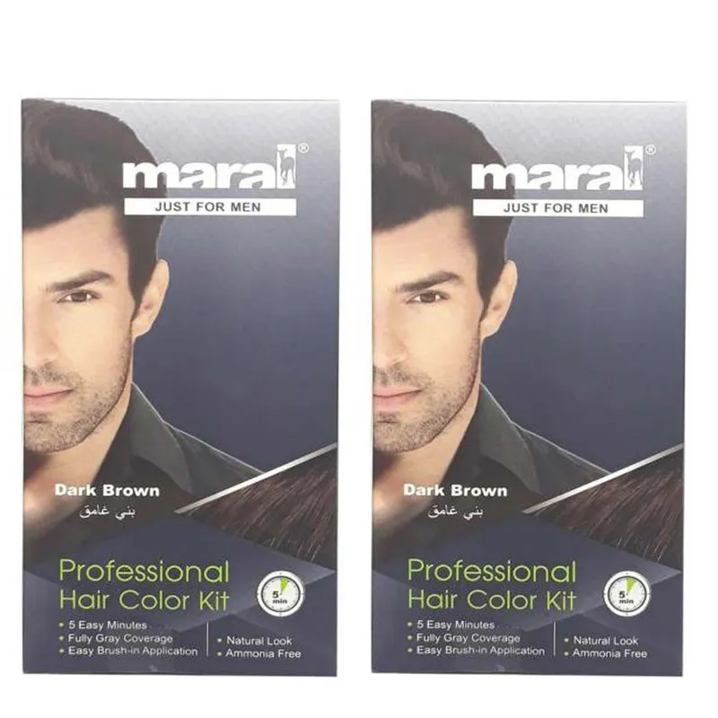 کیت رنگ مو مارال مدل 05 حجم 100 میلی لیتر رنگ قهوه ای تیره مجموعه 2 عددی - تصویر 2