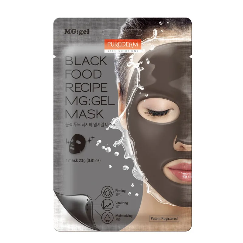 ماسک صورت پیوردرم سری Gel msk مدل Black Food وزن 23 گرم