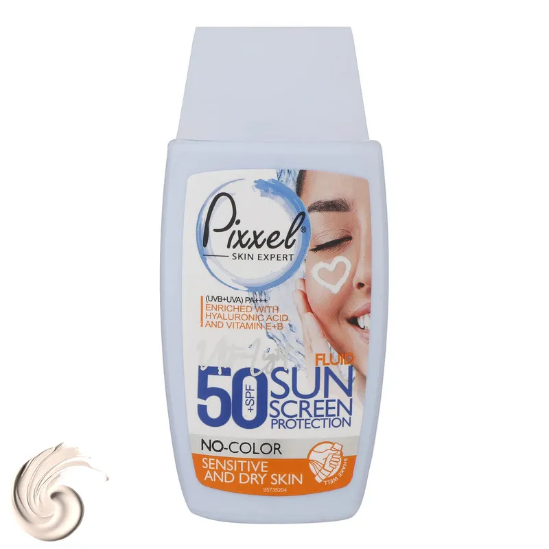 کرم ضدآفتاب بی‌رنگ پیکسل SPF50 مدل Sensitive، مناسب پوست‌های خشک و حساس، حجم 50 میلی‌لیتر - تصویر 2