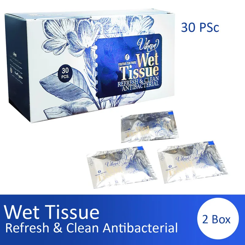 دستمال مرطوب ویهان مدل آنتی باکتریال مجموعه 2 عددی - تصویر 3
