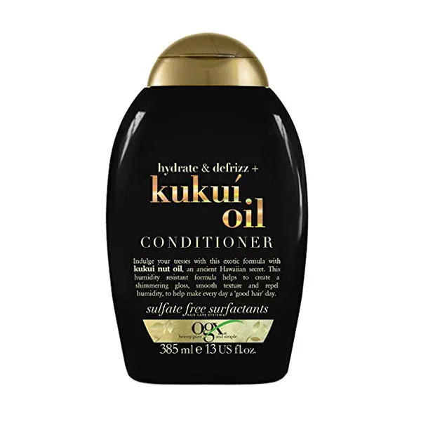نرم کننده مو او جی ایکس مدل Hydrate & Defrizz + Kukui Oil حجم 385 میلی لیتر