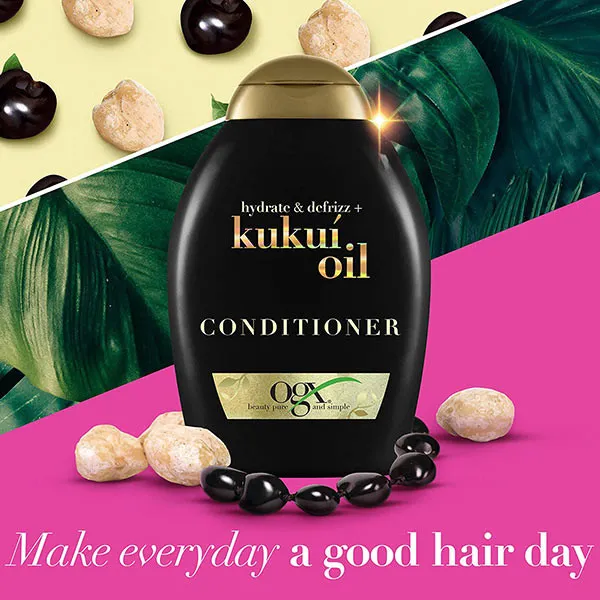 نرم کننده مو او جی ایکس مدل Hydrate & Defrizz + Kukui Oil حجم 385 میلی لیتر - تصویر 3