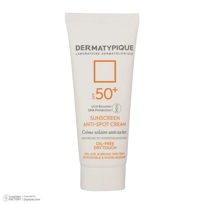 کرم ضدآفتاب بیرنگ درماتیپیک SPF50 مدل Anti spot مناسب انواع پوست، حجم 40 میلیلیتر - تصویر 6