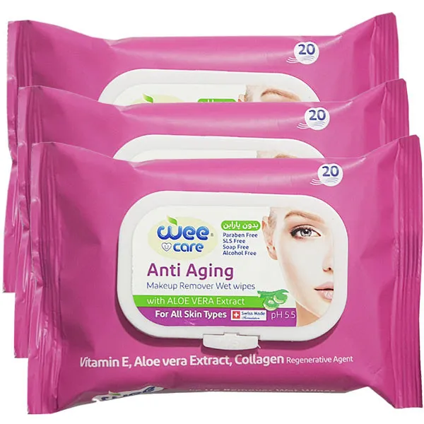 دستمال مرطوب وی کر مدل New Anti Aging مجموعه 3 عددی - تصویر 2