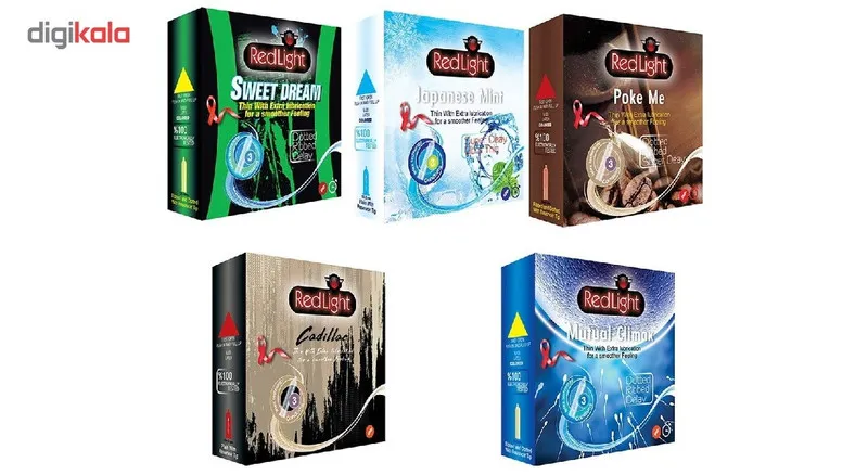 کاندوم ردلایت مدل Redlight Pack مجموعه پنج عددی - تصویر 2