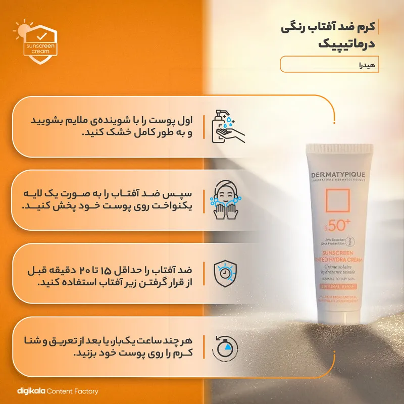 کرم ضدآفتاب درماتیپیک مدل هیدرا، حجم 50 میلیلیتر - تصویر 5