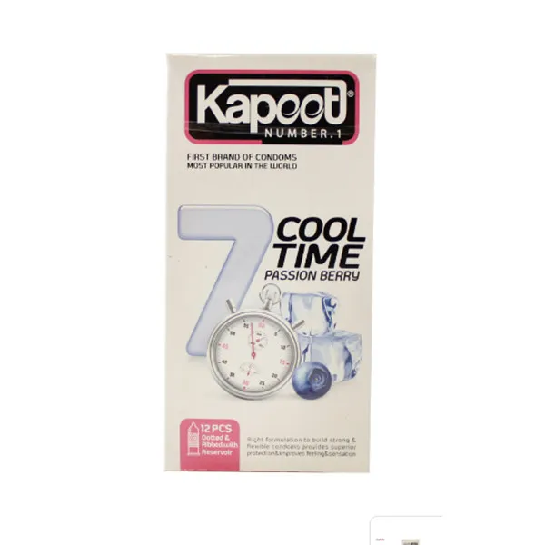 کاندوم تاخیری یک ساعته کاپوت مدل Cool Time بسته 12 عددی - تصویر 2