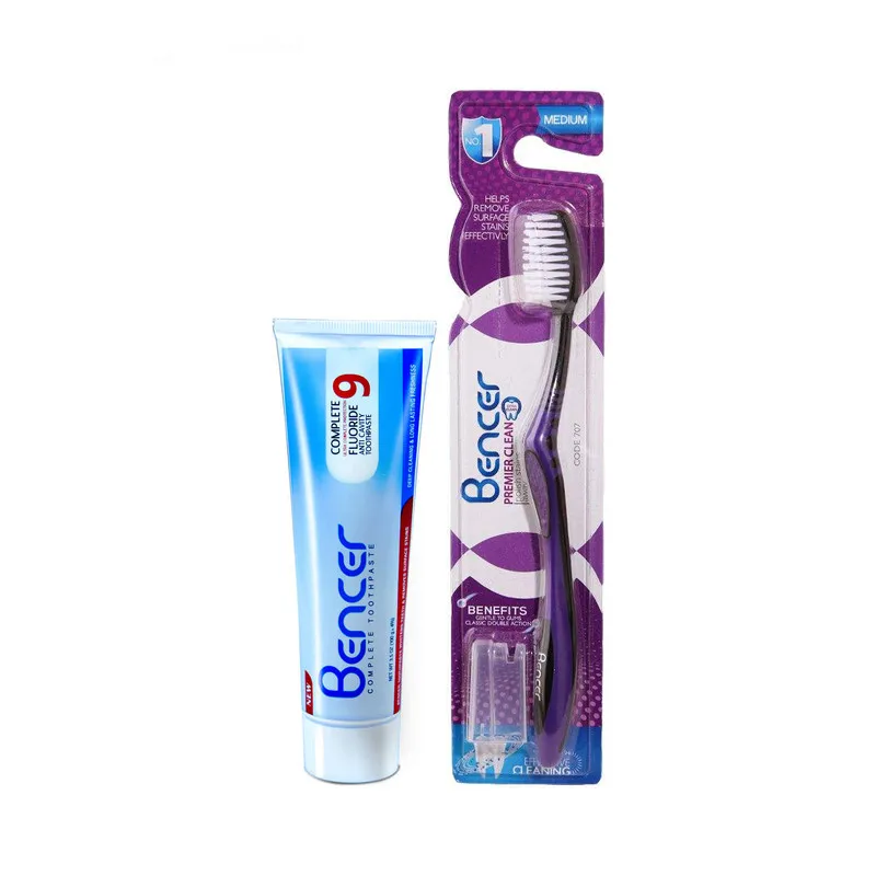 مسواک بنسر مدل Premier Clean با برس متوسط به همراه خمیر دندان بنسر مدل Complete وزن 100 گرم - تصویر 2