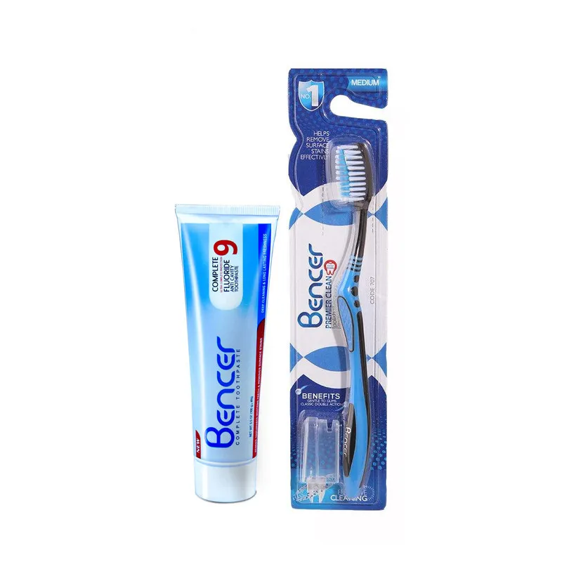 مسواک بنسر مدل Premier Clean با برس متوسط به همراه خمیر دندان بنسر مدل Complete وزن 100 گرم - تصویر 4