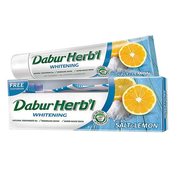 خمیردندان دابور هربال مدل Whitening وزن 150گرم به همراه مسواک با برس متوسط - تصویر 2