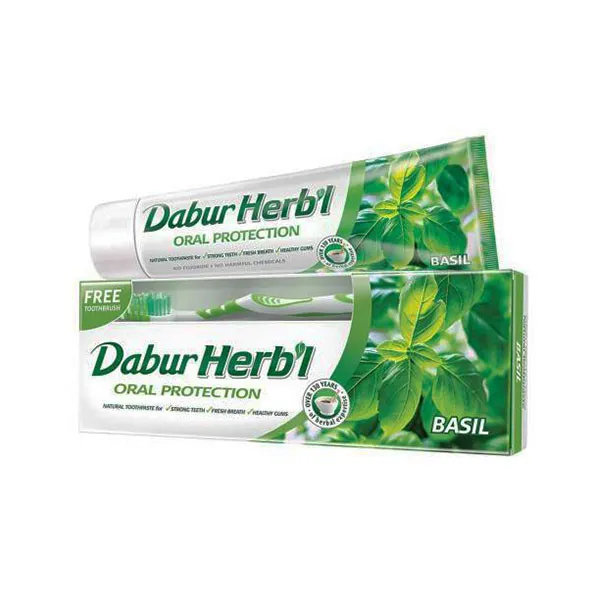 خمیردندان دابور هربال مد Oral Protection وزن 150 گرم به همراه مسواک با برس متوسط - تصویر 2