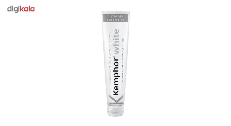 خمیر دندان سفید کننده کمفور مدل Kemphor White حجم 75میلی لیتر - تصویر 2