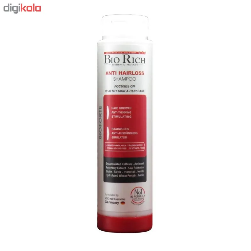 شامپو مو بایوریچ مدل ANTI HAIR LOSS حجم 250 میلی لیتر مجموعه 2 عددی - تصویر 2