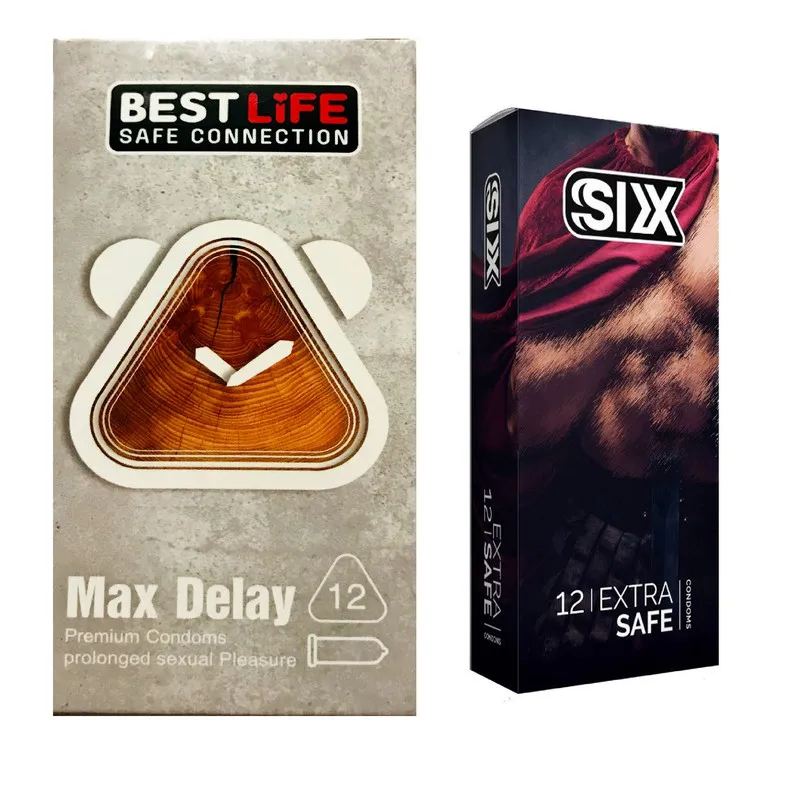 کاندوم بست لایف مدل Max Delay بسته 12 عددی به همراه کاندوم سیکس مدل Max Safety بسته 12 عددی - تصویر 2