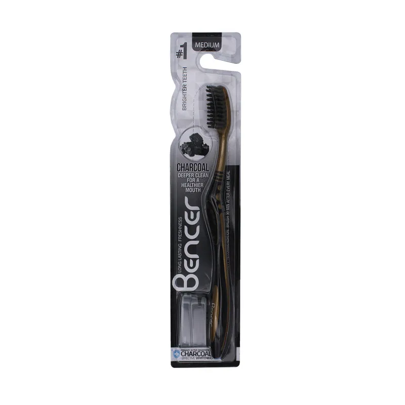مسواک بنسر مدل Golden Charcoal با برس متوسط - تصویر 2