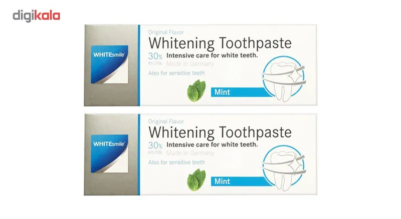 پک 2 عددی خمیر دندان سفید کننده وایت اسمایل مدل Whitening حجم 75میلی لیتر - تصویر 2