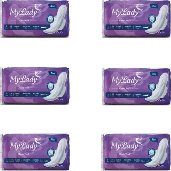 نوار بهداشتی مای لیدی مدل Classic purple مجموعه 6 عددی - تصویر 2