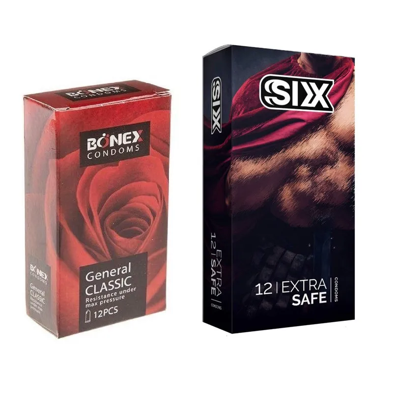 کاندوم بونکس مدل Pome Granate بسته 12 عددی به همراه کاندوم سیکس مدل Max Safety بسته 12 عددی - تصویر 2