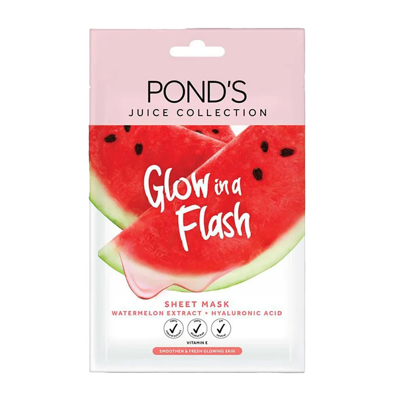 ماسک صورت پوندز سری GLOW IN A FLASH مدل هندوانه وزن 20 گرم - تصویر 2