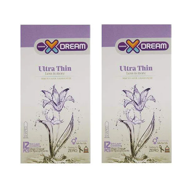 کاندوم ایکس دریم مدل ultra thin مجموعه 2 عددی - تصویر 2