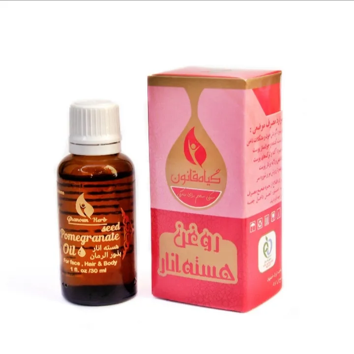 روغن هسته انار خالص گیاه قانون مدل 3X حجم 30 میلیلیتر با خواص جوانساز، سفتکننده پوست، بهبود آکنه، ترک پوست، تقویت مو و ناخن، قابض و لایهبردار