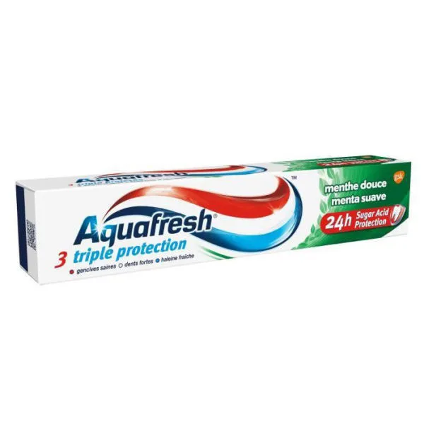 خمیر دندان آکوافرش مدل Triple Protection Menthe Douce حجم 75 میلی لیتر - تصویر 2