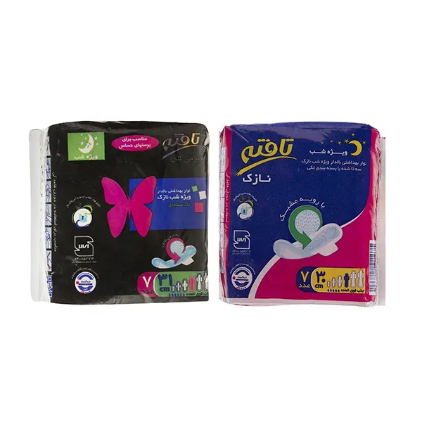 نوار بهداشتی تافته مدل NIGHT مجموعه 2 عددی - تصویر 2
