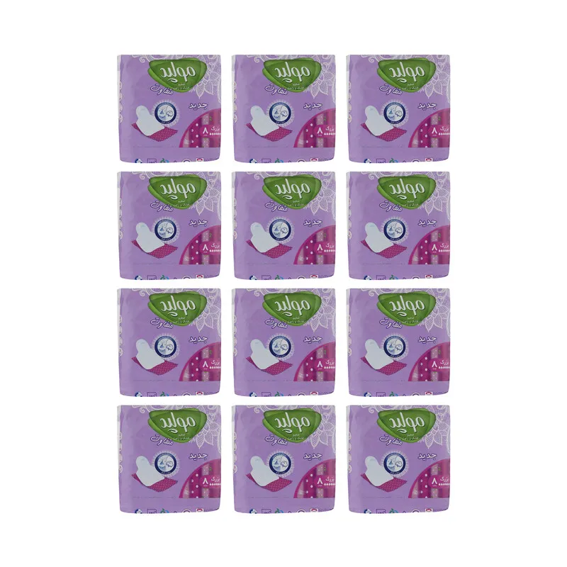 نوار بهداشتی مولپد مدل Extra Large مجموعه 12 عددی