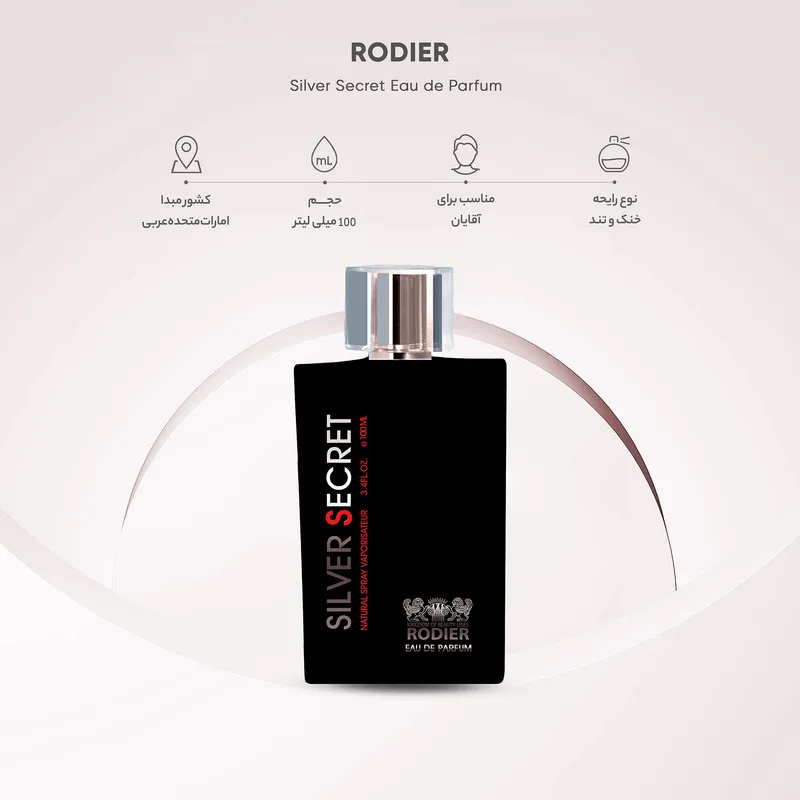 ادو پرفیوم مردانه رودیر مدل Silver Secret حجم 100 میلی لیتر - تصویر 4