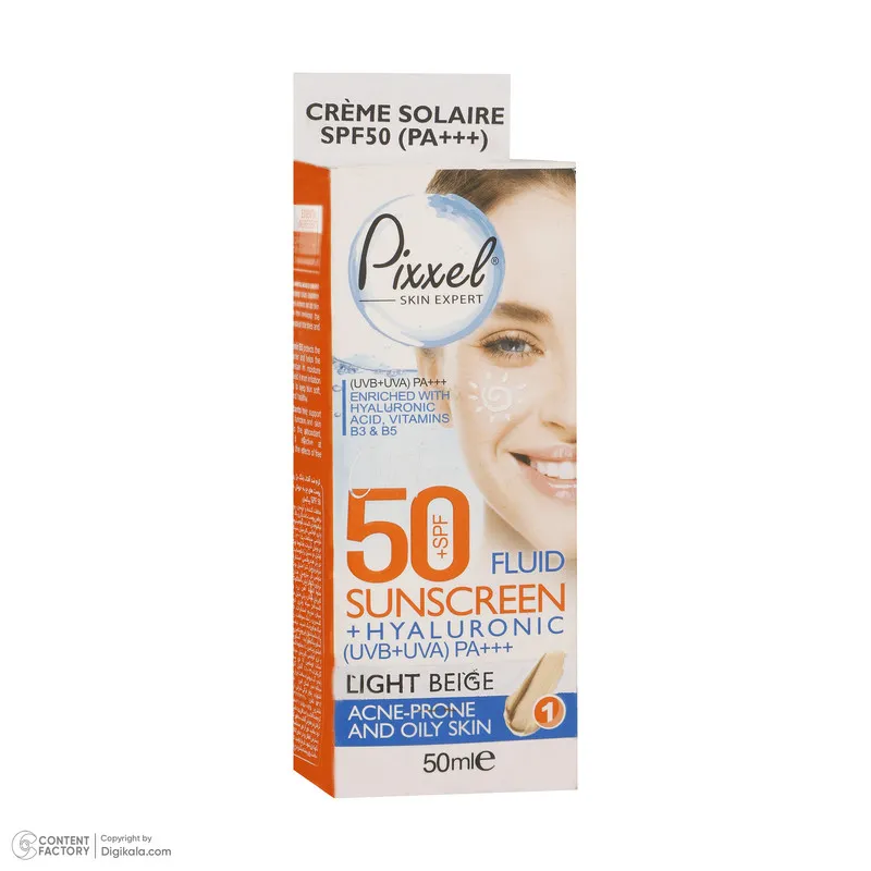 کرم ضدآفتاب رنگی پیکسل 50 SPFمدل LIGHT BEIGE مناسب برای پوست‌های چرب، حجم 50 میلی‌لیتر - تصویر 3