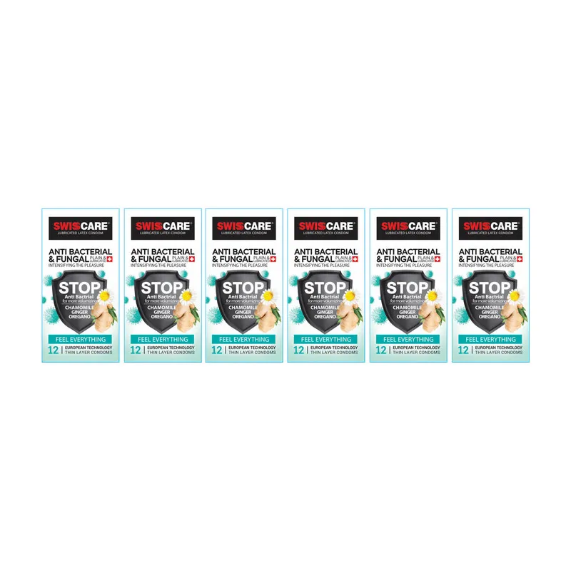 کاندوم سوئیس کر مدل ANTI BACTERIAL مجموعه 6 عددی - تصویر 2