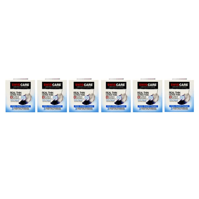 کاندوم سوئیس کر مدل REAL THIN ULTRA THIN مجموعه 6 عددی - تصویر 2