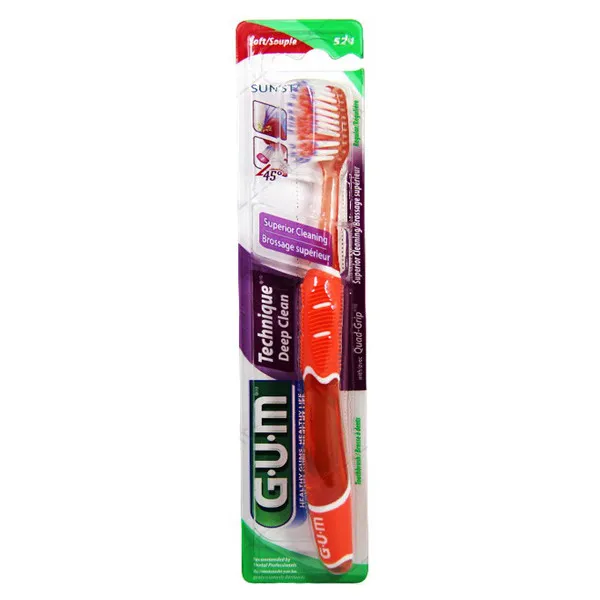 مسواک جی یو ام مدل Tehnique Deep Clean کد 524 با برس نرم - تصویر 2