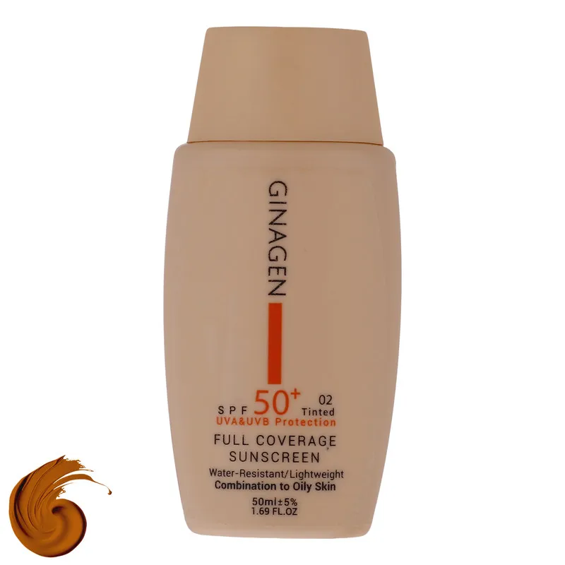 کرم ضدآفتاب ژیناژن SPF50 مدل 02، مناسب پوست‌های چرب، حجم 50 میلی‌لیتر - تصویر 2