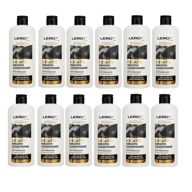 نرم کننده مو لروکس مدل Keratin حجم 300 میلی لیتر مجموعه 12 عددی