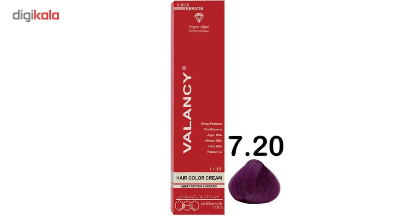رنگ مو والانسی سری شرابی مدل شرابی خیلی روشن شماره V6 - تصویر 2