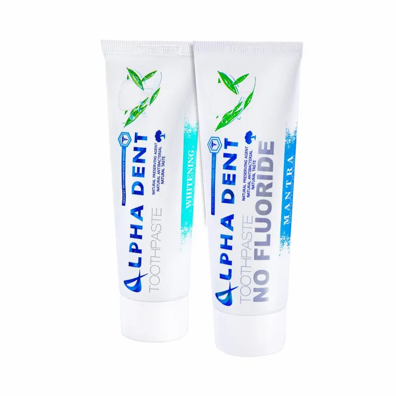 خمیر دندان آلفادنت مدل Mantra and whitening حجم 75 میلی لیتر بسته 2 عددی