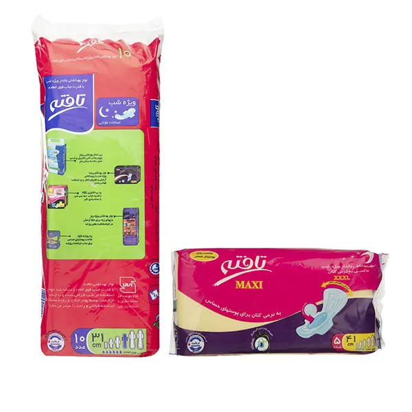 نوار بهداشتی تافته مدل Overnight بسته 10 عددی به همراه نوار بهداشتی مدل Maxi سایز XXXL بسته 5 عددی - تصویر 2
