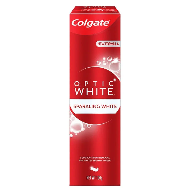 خمیر دندان کلگیت سری optic white مدل sparkling white وزن 100 گرم به همراه مسواک کلگیت سری Optic White با برس متوسط - تصویر 2