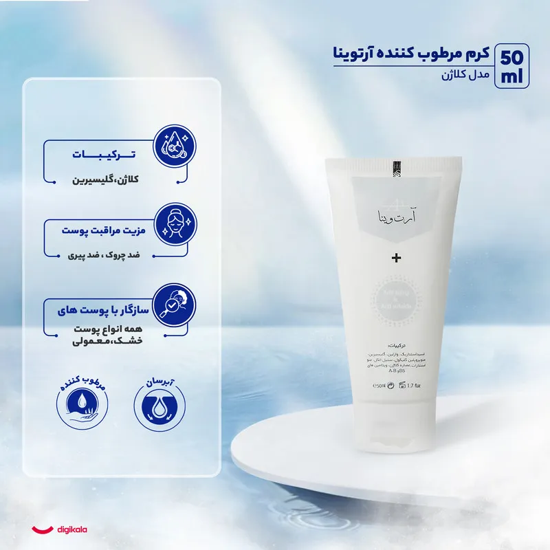 کرم مرطوب کننده آرتوینا مدل کلاژن حجم 50 میلی لیتر - تصویر 5