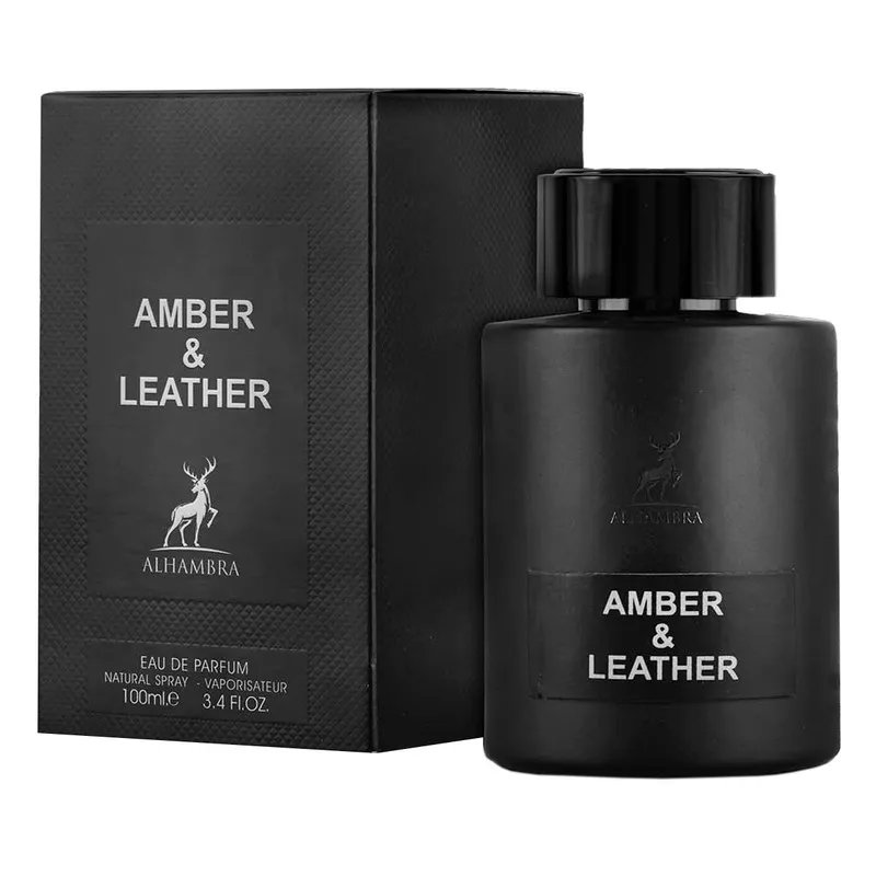ادو پرفیوم مردانه الحمبرا مدل Amber and Leather با رایحه گرم و تلخ حجم 100 میلی لیتر - تصویر 2