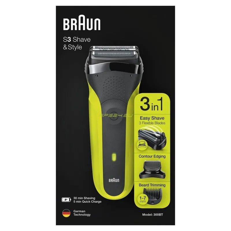 ماشین اصلاح موی صورت براون شارژی مدل S3 300BT - تصویر 5