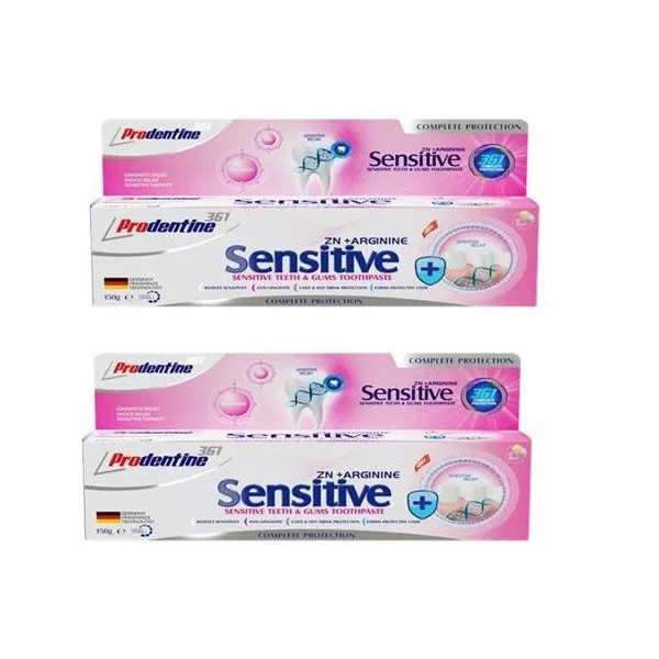 خمیر دندان پرودنتین مدل Sensitive حجم 150 میلی لیتر مجموعه 2 عددی