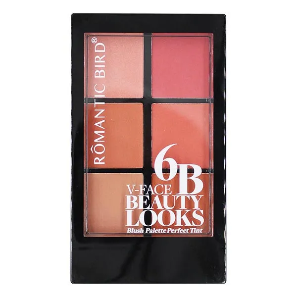 پالت رژ گونه رمانتیک برد مدل 6B V-Face Beauty Looks  B - تصویر 2
