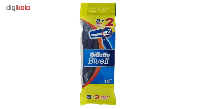 خودتراش ژیلت مدل blue 2 بسته 10 عددی - تصویر 2