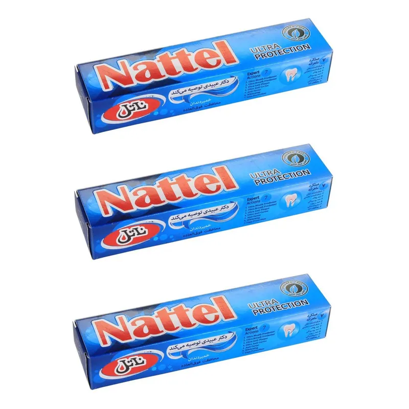 خمیر دندان ناتل مدل Ultra Protection وزن 65 گرم مجموعه 3 عددی