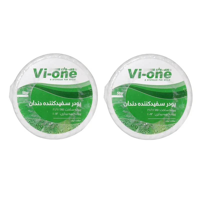 پودر سفید کننده دندان وی وان مدل MINT وزن 50 گرم مجموعه 2 عددی - تصویر 2